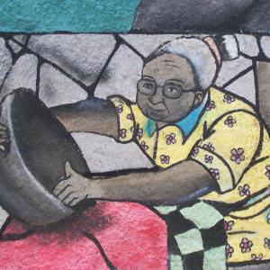 Ruas do bairro - Grafite em muro