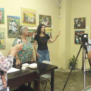Pesquisadora em campo, Merced Guimarães e Regina Abreu
