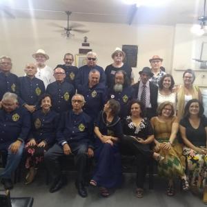Poetas com o fardão da Academia Brasileira de Literatura de Cordel após plenária, 2019